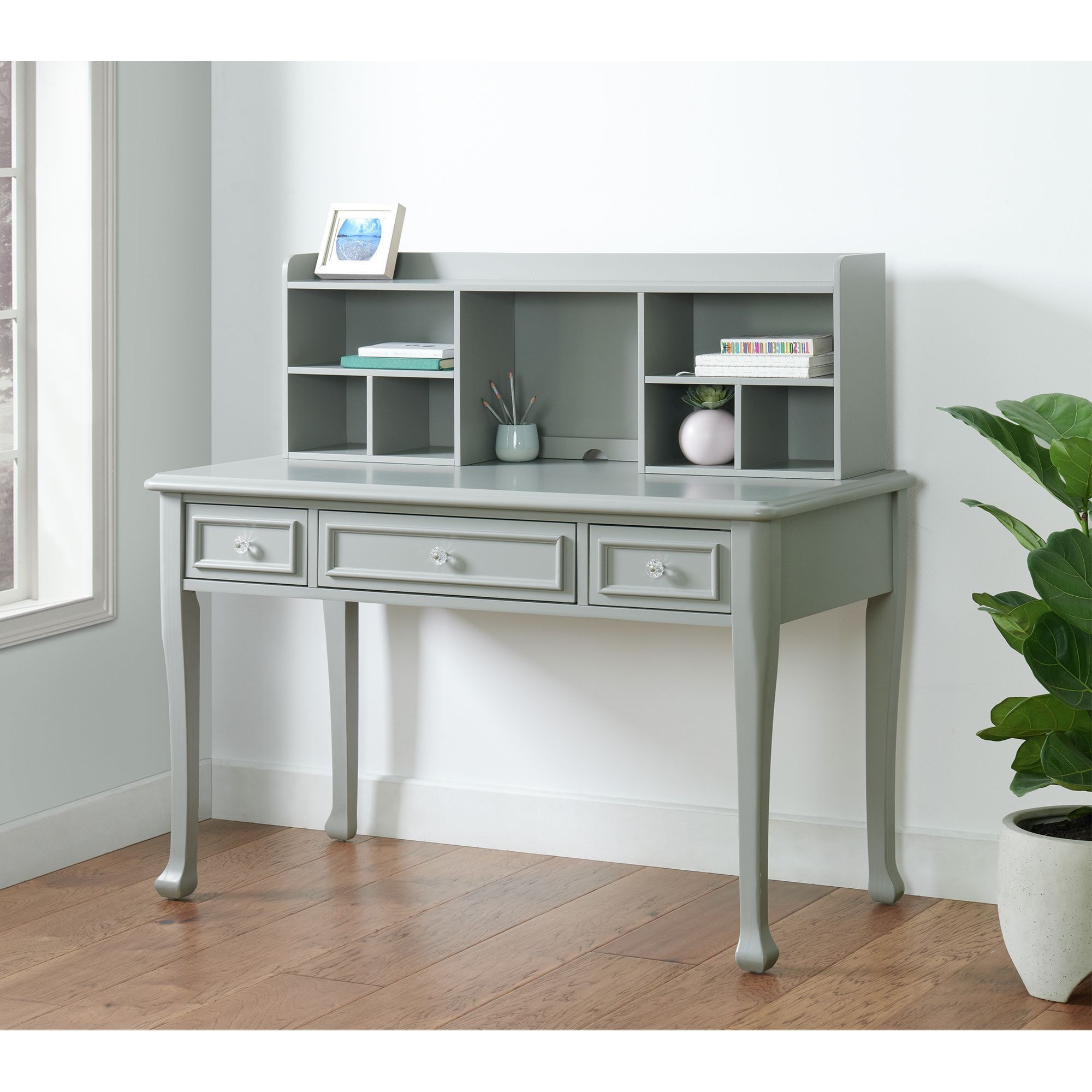 Small grey deals desk for bedroom